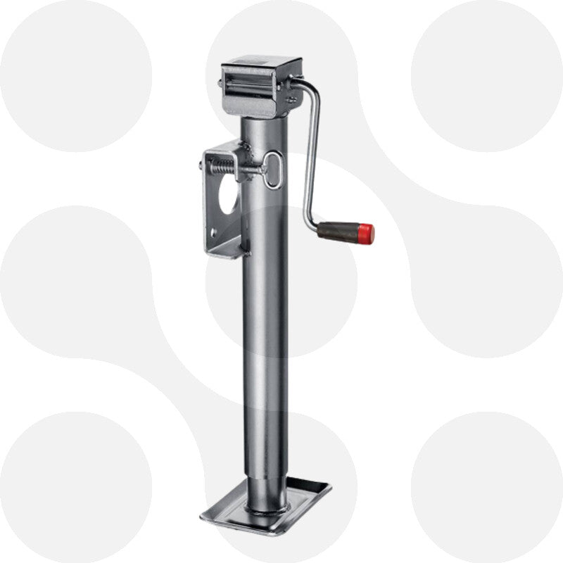 simol Stützfuß klappbar LF 3101 mit Flanschplatte, Rohr Ø 57 mm, Hub 250 mm