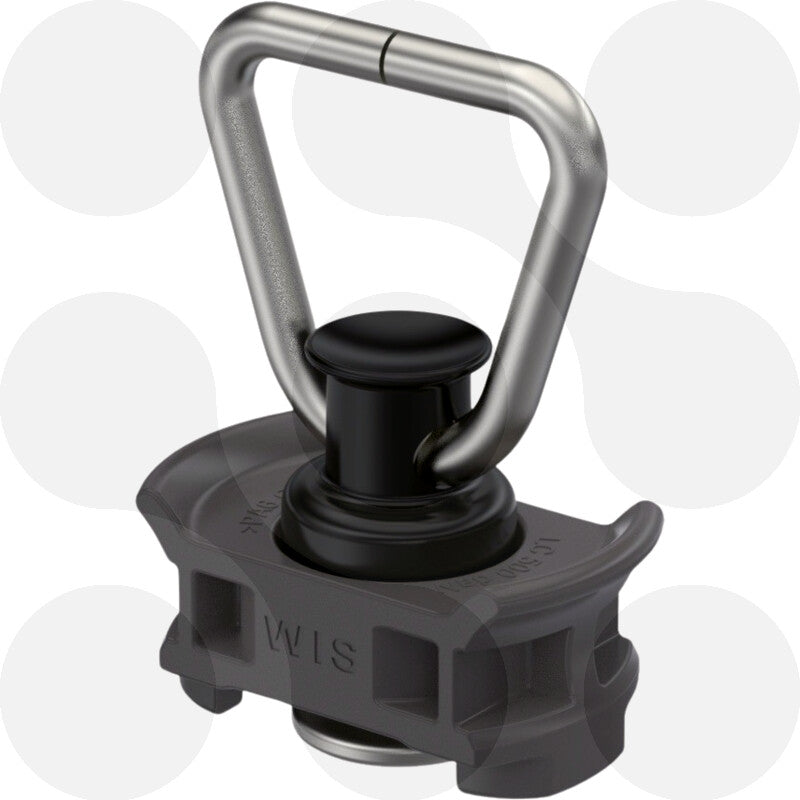 Airline Fitting Single Stud aus Kunststoff, anthrazit