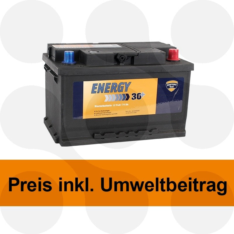 Master's Best Starterbatterie 12 V 74 Ah Ca/Ca Energy 30+