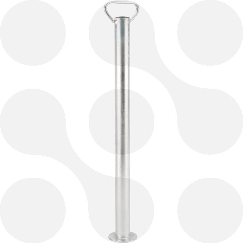 Bierhake Stützrohr 48 mm × 600 mm mit Griff, verzinkt