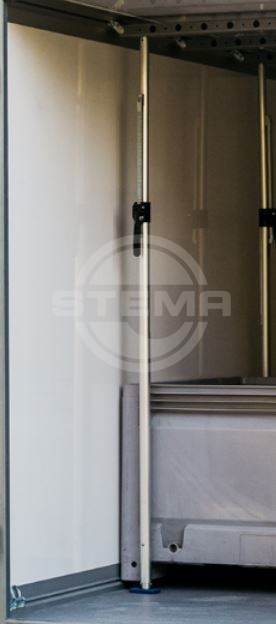 Sperrbalken vertikal mit Gummifuß für Kofferanhänger P-Box und S-Box