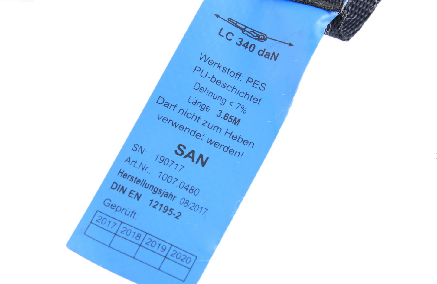 Automatik-Spanngurte 2er Set 3,65 m – 25 mm LC 340 daN mit S-Haken
