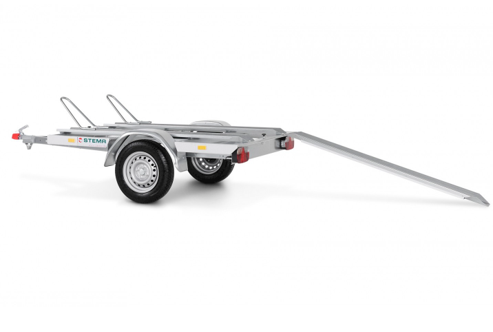 STEMA MT 750 BS2 Motorradtransporter – für bis zu 2 Motorräder, inkl. Auffahrrampe, 750 kg ungebremst