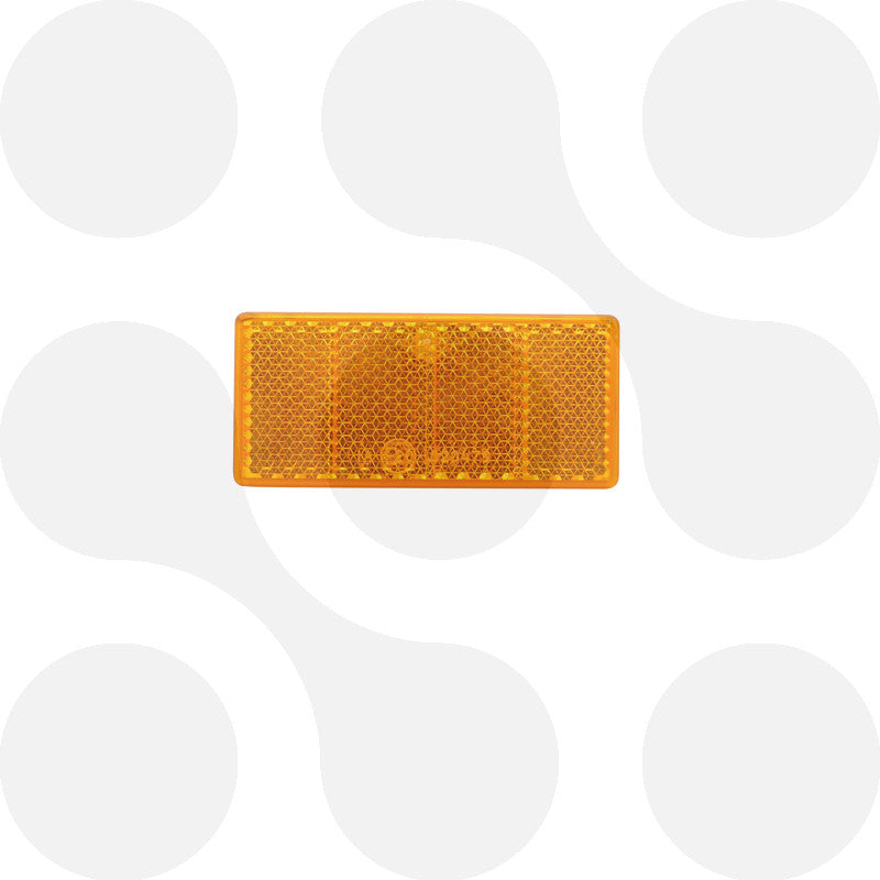Aspöck Rückstrahler 69 × 31,5 mm in Gelb zum Kleben für Anhänger