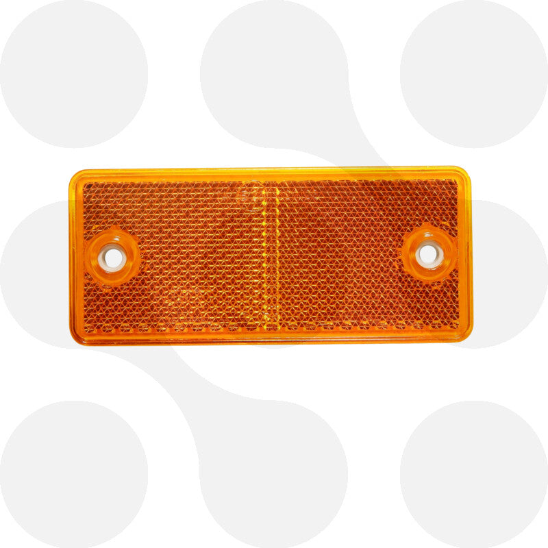 Aspöck Rückstrahler 90 × 40 mm in Gelb mit Loch zum Kleben für Anhänger
