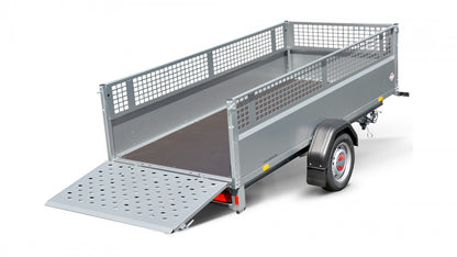 Kipper mit Gitterbordwand 750 kg von STEMA - Nutzmaß (L × B ): 301 × 128