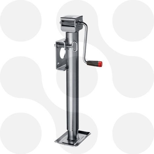 simol Stützfuß klappbar LF 3101 mit Flanschplatte, Rohr Ø 57 mm, Hub 250 mm