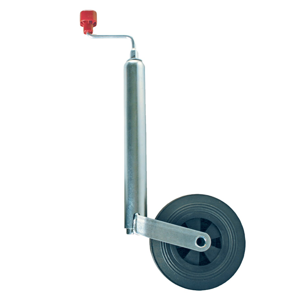 AL-KO Stützrad Ø 48 mm, 150 kg, starr, kurz, Rohrlänge 470 mm, Kunststofffelge