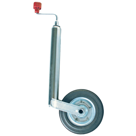 AL-KO Stützrad Ø 48 mm, 150 kg, starr, Stahlfelge, Rohrlänge 470 mm, Gleitlager