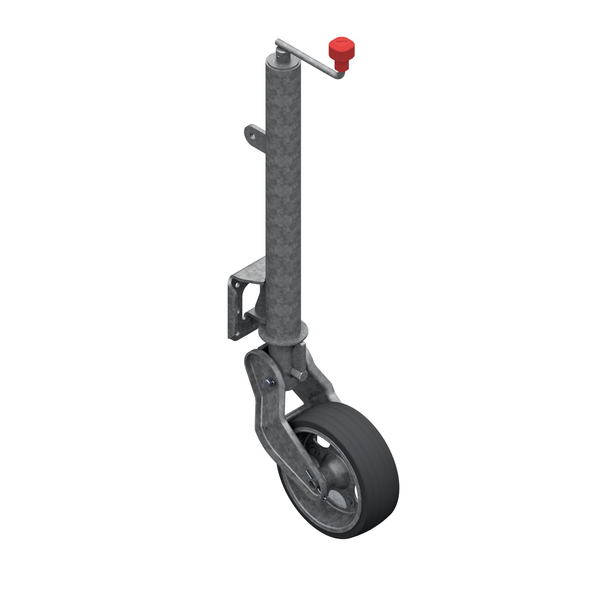 AL-KO Stützrad 60 mm, 500 kg, vollautomatisch, verlängert, breites Rad 230 × 80 mm
