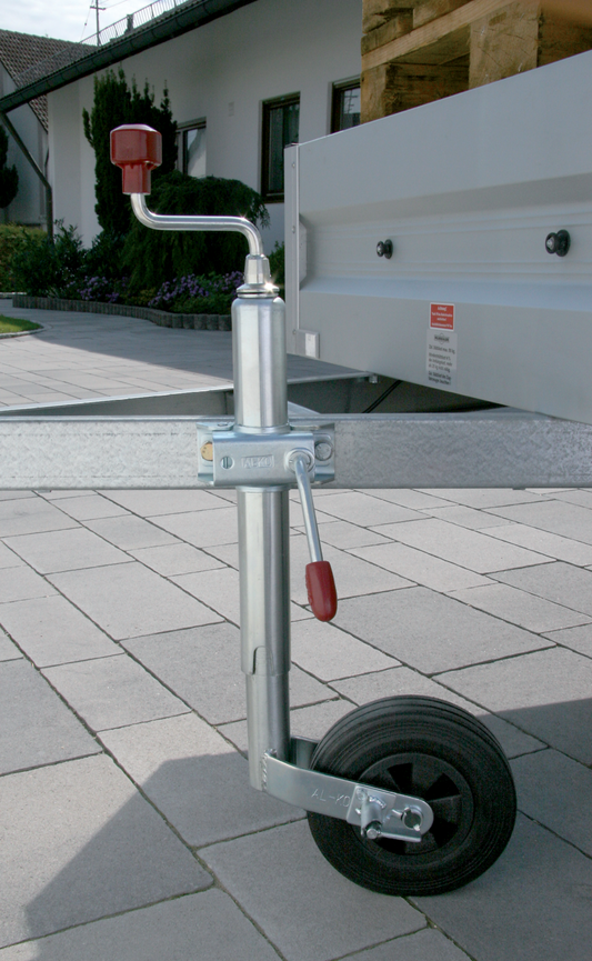 AL-KO Stützrad Ø 48 mm, 150 kg, starr, mit Radstop, Kunststofffelge, Gleitlager