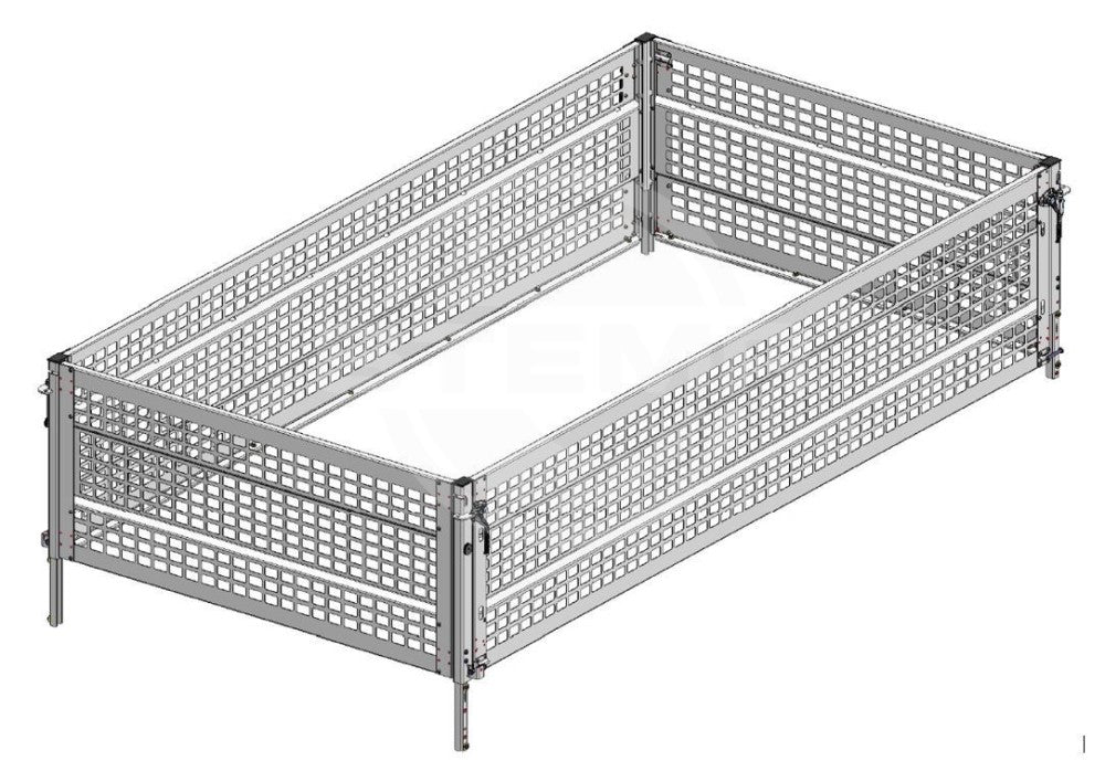 Gitteraufsatz 66 cm für Rückwärtskipper Rocko Smart (RKE..-27-15..B) mit Pendelrückwand