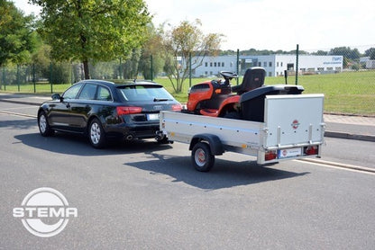 Kipper mit Gitterbordwand 750 kg von STEMA - Nutzmaß (L × B ): 301 × 128