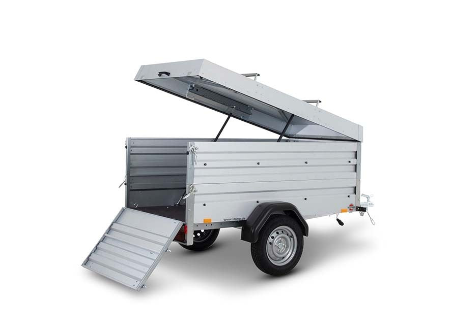 Deckelanhänger 750 kg Tieflader von STEMA - Nutzmaß (L × B): 201 × 108 cm