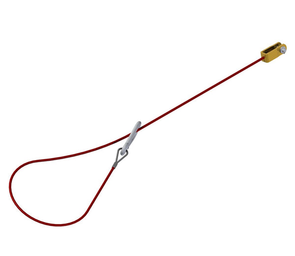 Knott Abreißseil komplett 1.200 mm mit Karabinerhaken und Gabelkopf, Seil Ø 4 mm