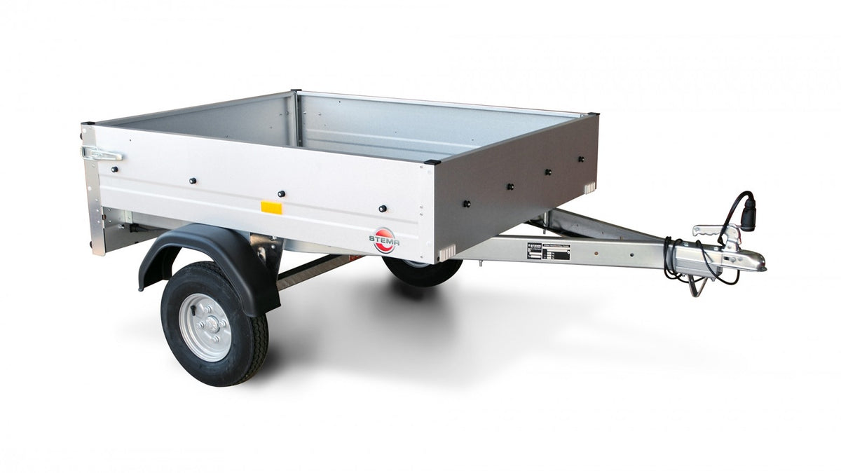 Kastenanhänger 350 kg Tieflader von STEMA - Nutzmaß (L × B): 134 × 108 cm
