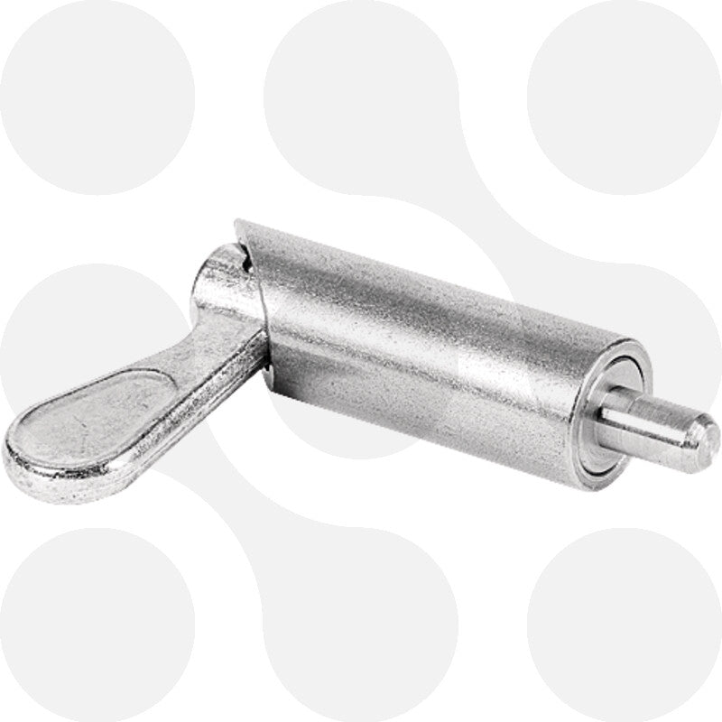 Schnappstift 10 mm mit Feder 75 mm, verzinkt