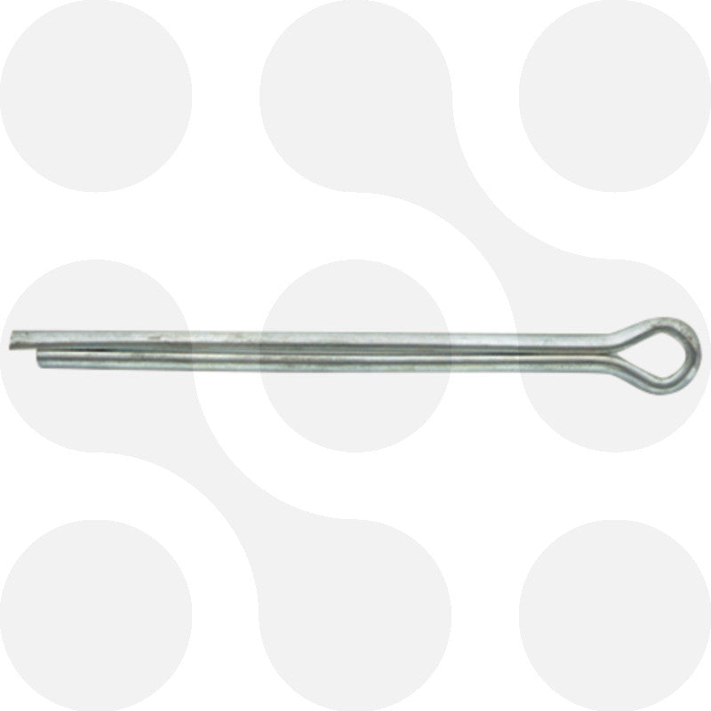 Splint DIN 94 in 4,0 × 50 mm aus verzinktem Stahl zur Sicherung von Bolzen und Steckachsen