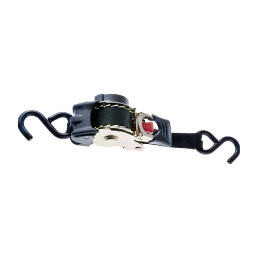 Zurrgurt 1,8 m × 25 mm mit S-Haken und Aufrollautomatik