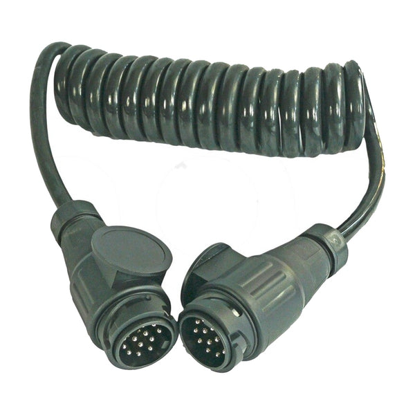 Spiralkabel 12 V 13-polig beidseitig, 2.000 mm