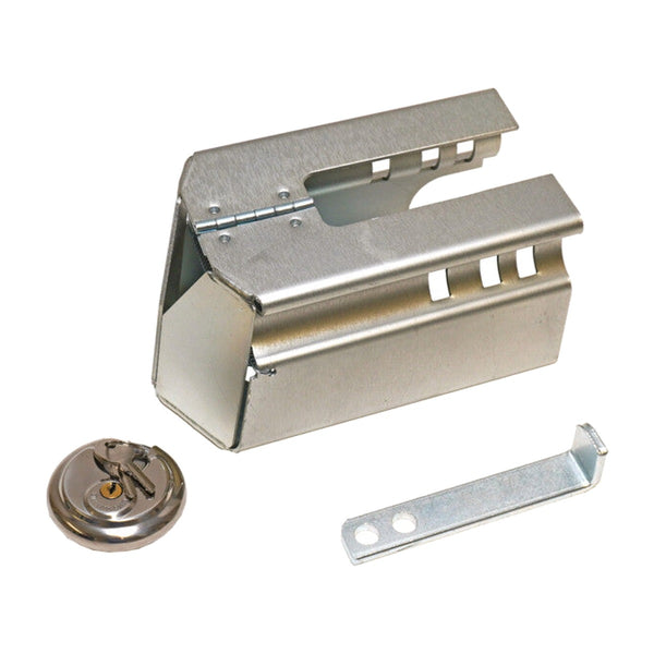 Kastendiebstahlsicherung klappbar mit Riegel und Schloss