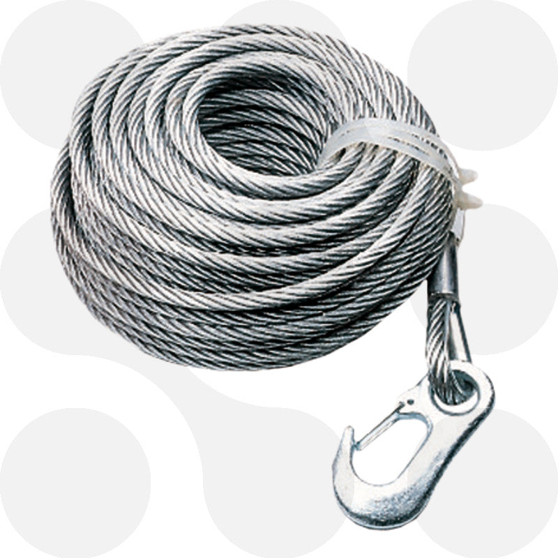 AL-KO Stahlseil 10 m, Ø 5 mm für Seilwinde 501 Plus, 450/500 Basic