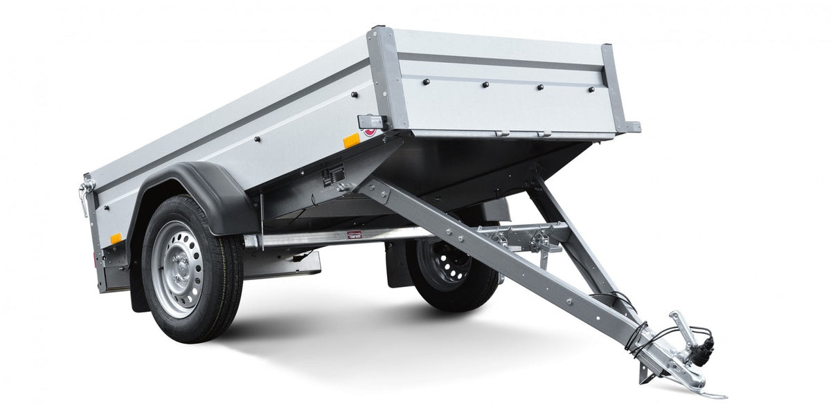 Kastenanhänger 750 kg Tieflader mit Kippdeichsel von STEMA - Nutzmaß (L × B): 201 × 108 cm