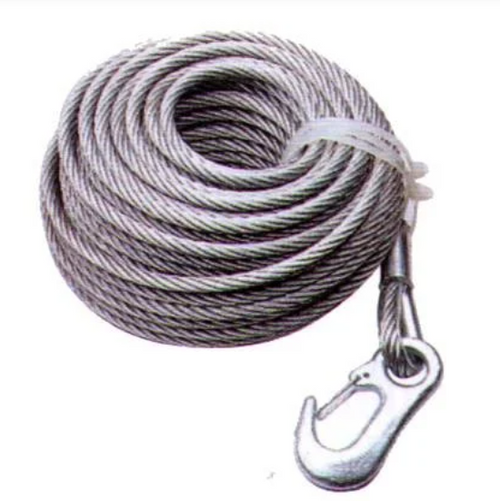 AL‑KO Stahlseil 351 Plus – 10 m × 4 mm – mit Karabinerhaken