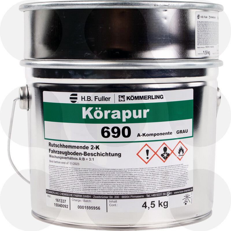 Kömmerling Körapur 690 RAL 7037 Bodenversiegelung 6 kg