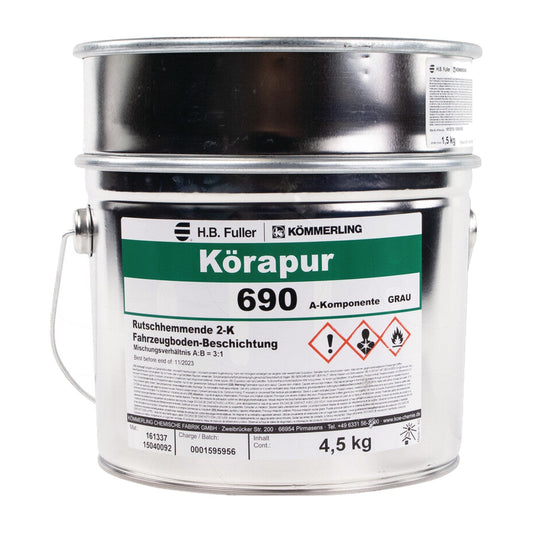 Kömmerling Körapur 690 RAL 7037 Bodenversiegelung 6 kg