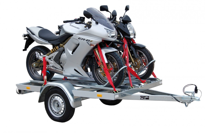 STEMA MT 750 BS2 Motorradtransporter – für bis zu 2 Motorräder, inkl. Auffahrrampe, 750 kg ungebremst