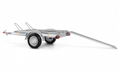 STEMA MT 750 BS2 Motorradtransporter – für bis zu 2 Motorräder, inkl. Auffahrrampe, 750 kg ungebremst