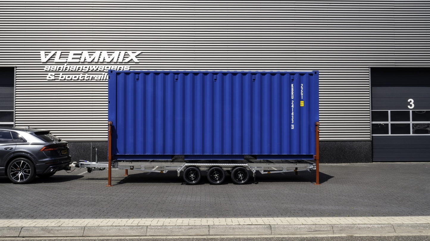 Containeranhänger 3.500 kg drei 1.350 kg Achsen von VLEMMIX - 20 FT Container