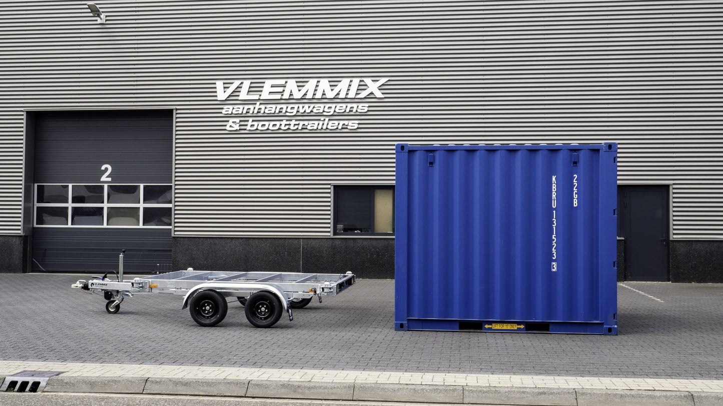 Containeranhänger 3.500 kg zwei 1.800 kg Achsen von VLEMMIX - 10 FT Container