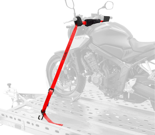ACEBIKES Zurrgurt-Set ZGMO17 mit Lenkerschlaufe für die Motorradverzurrung