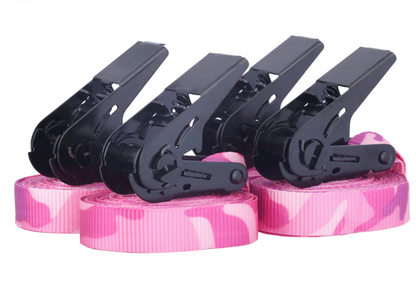 Zurrgurte 4er Set 6 m – 25 mm LC 900 daN Pink Camouflage