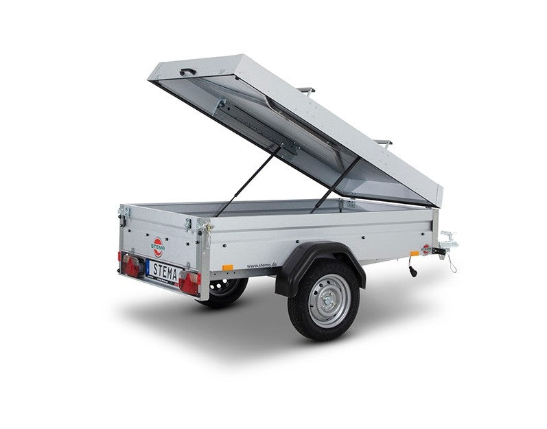 Deckelanhänger 750 kg Tieflader von STEMA - Nutzmaß (L × B): 201 × 108 cm