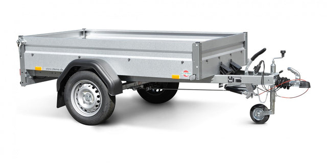 STEMA Kastenanhänger FT 10-20-10.1B, 1000 kg gebremst – Tieflader, Nutzmaß 201 × 108 cm