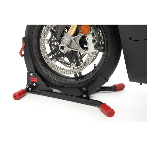 ACEBIKES SteadyStand Motorradstandschiene mit Wippe für Reifen 90–130 mm