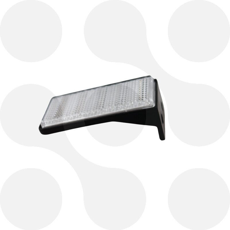 Aspöck Rückstrahler 76 × 34 mm in Weiß zum Schrauben für Anhänger