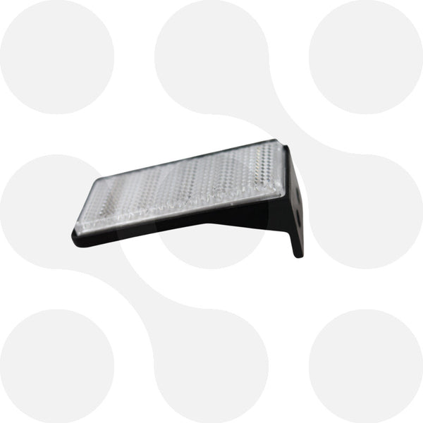 Aspöck Rückstrahler 76 × 34 mm in Weiß zum Schrauben für Anhänger