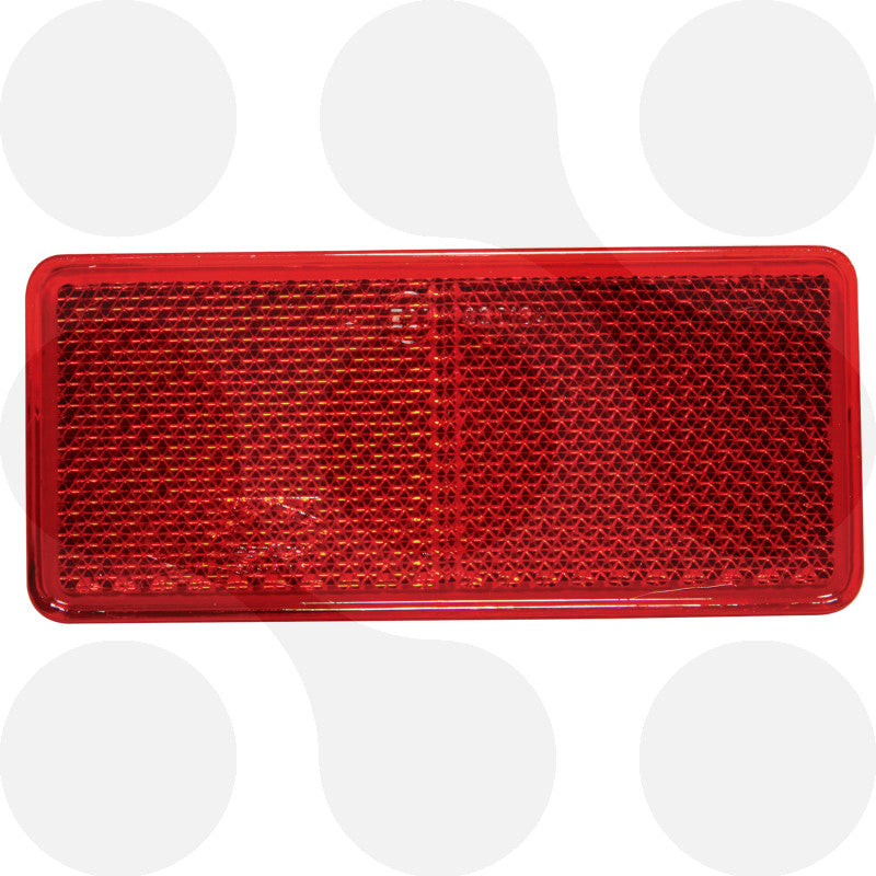 Aspöck Rückstrahler 90 × 40 mm in Rot zum Kleben für Anhänger