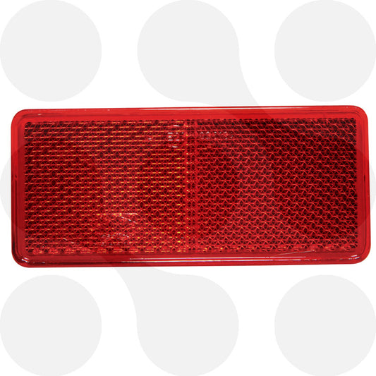 Aspöck Rückstrahler 90 × 40 mm in Rot zum Kleben für Anhänger