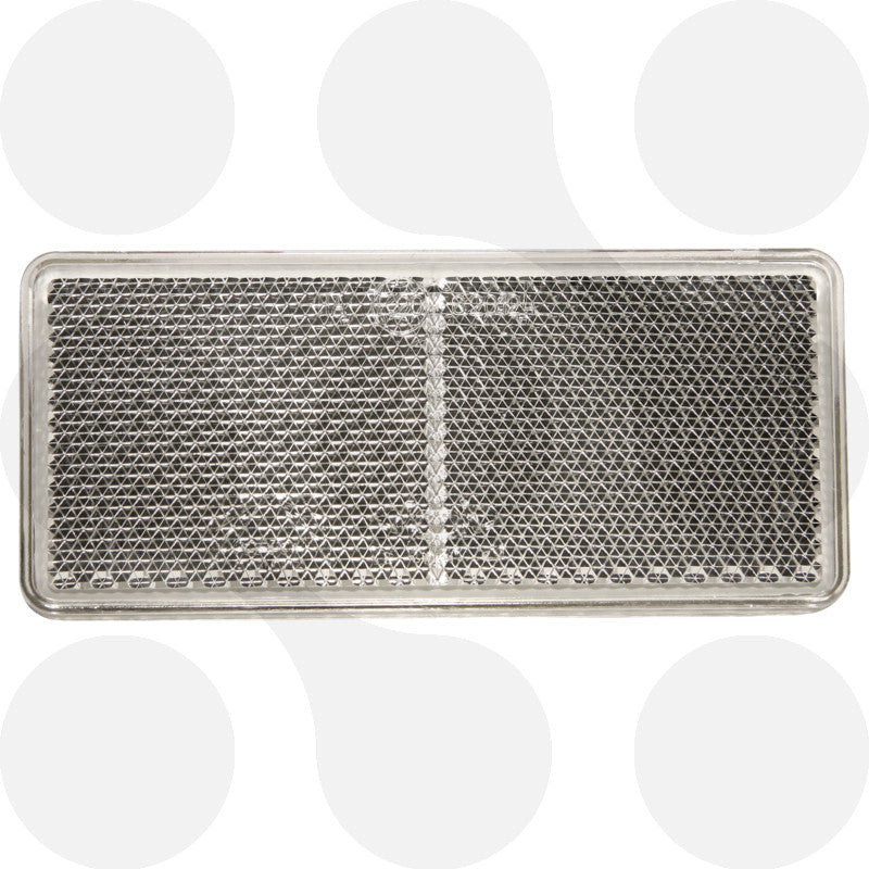 Aspöck Rückstrahler 90 × 40 mm in Weiß zum Kleben für Anhänger