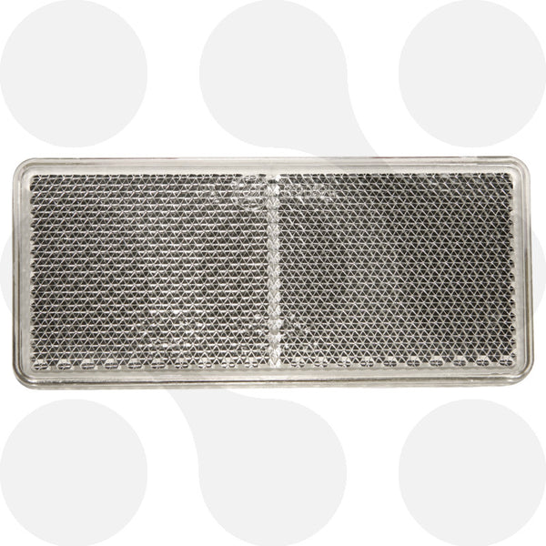 Aspöck Rückstrahler 90 × 40 mm in Weiß zum Kleben für Anhänger
