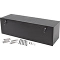 BAWER Deichselbox Stahl schwarz 1000 × 300 × 300 mm – zwei Schließzylinder, mit Dichtung