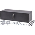 BAWER Staukasten Stahl schwarz 510 × 150 × 200 mm – Deichselbox, ein Schließzylinder