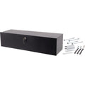 BAWER Staukasten Stahl schwarz 800 × 200 × 250 mm – Deichselbox, ein Schließzylinder