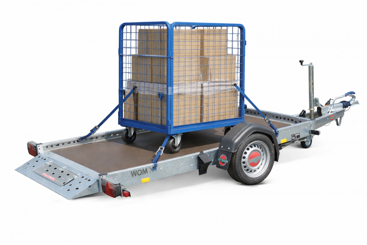 Plattformanhänger absenkbar 750 kg von STEMA - Nutzmaß (L × B ): 251 × 128