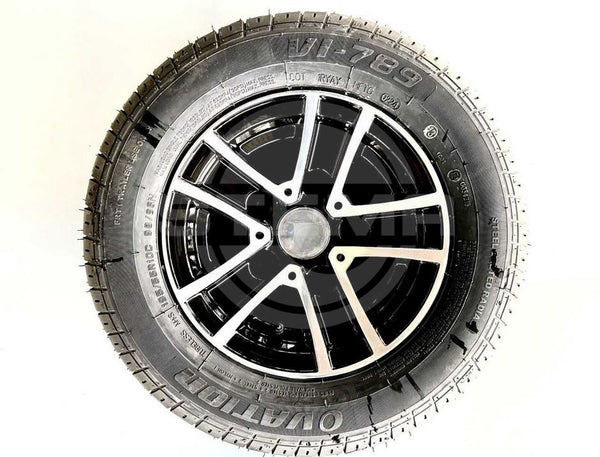 Rad 195/55 R10C 98/96N 6.00x10 (5-Loch-Alufelge schwarz poliert)